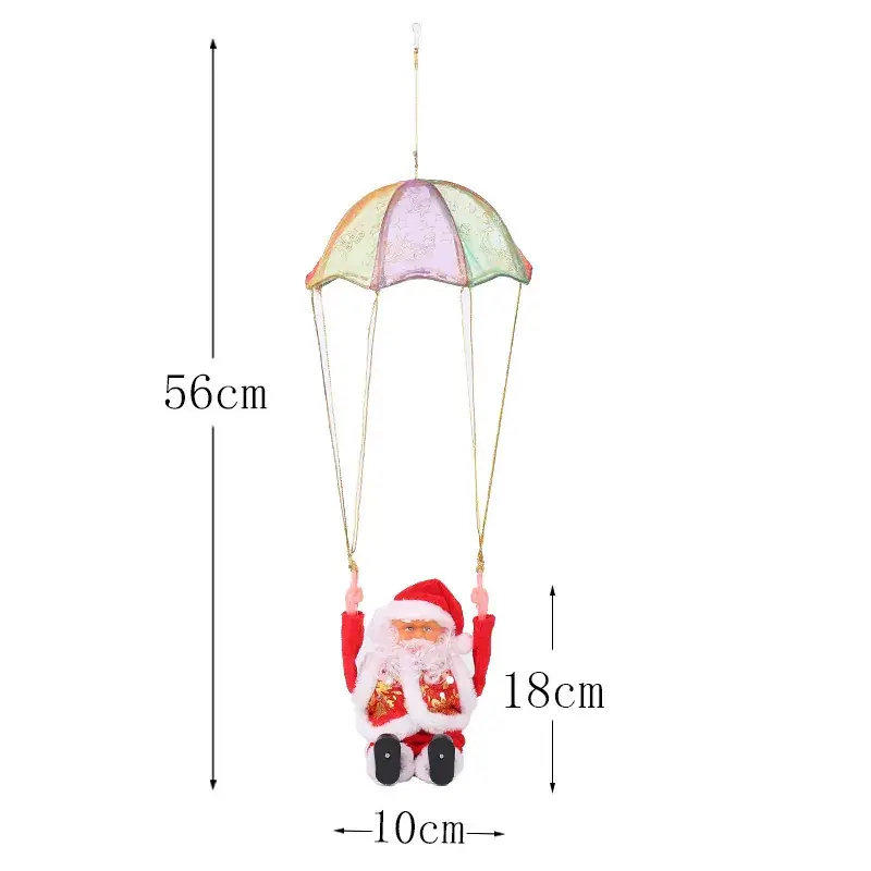 Santa Claus Parachute Christmas Toy with Electric Music - Image 2