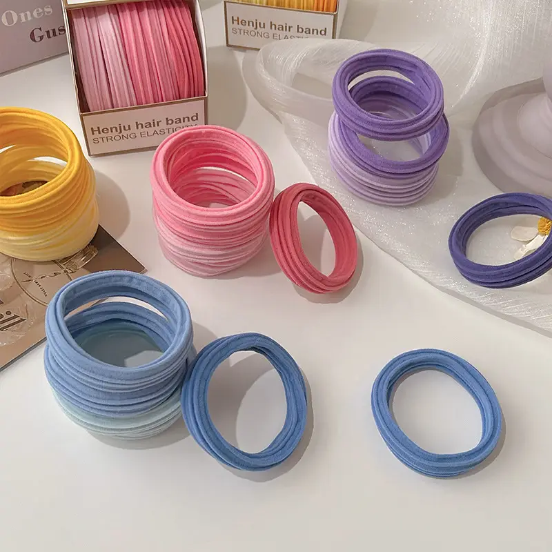Free Shipping Rubber Hair Ties, Non-Harming, Colorful - Image 11