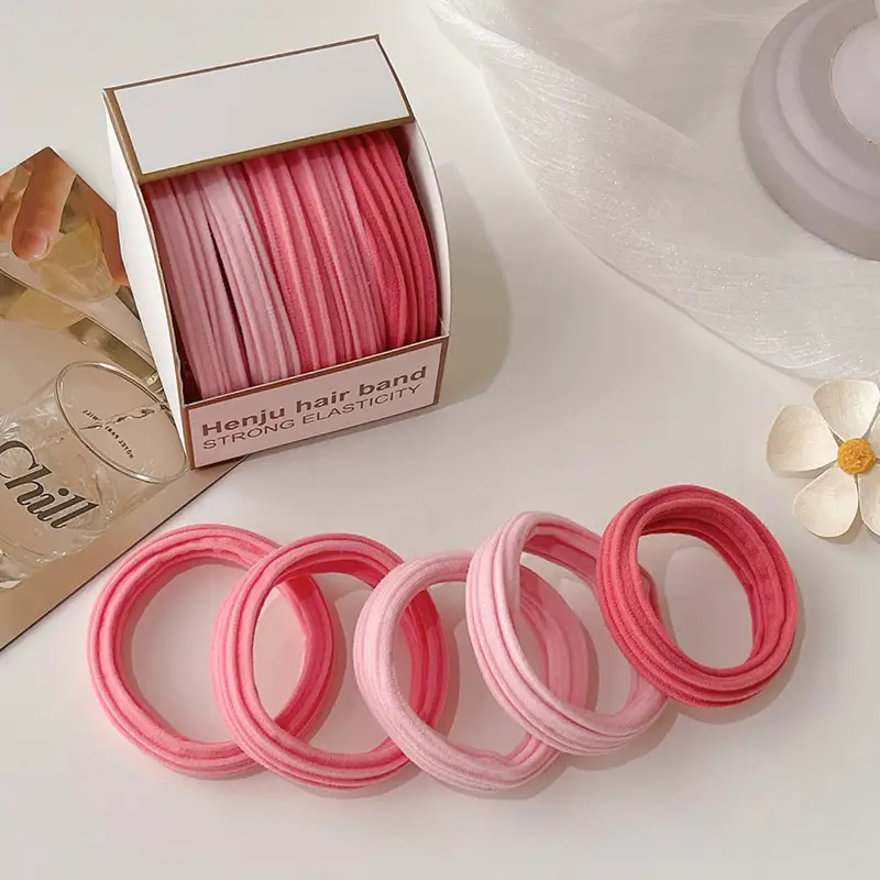 Free Shipping Rubber Hair Ties, Non-Harming, Colorful - Image 3