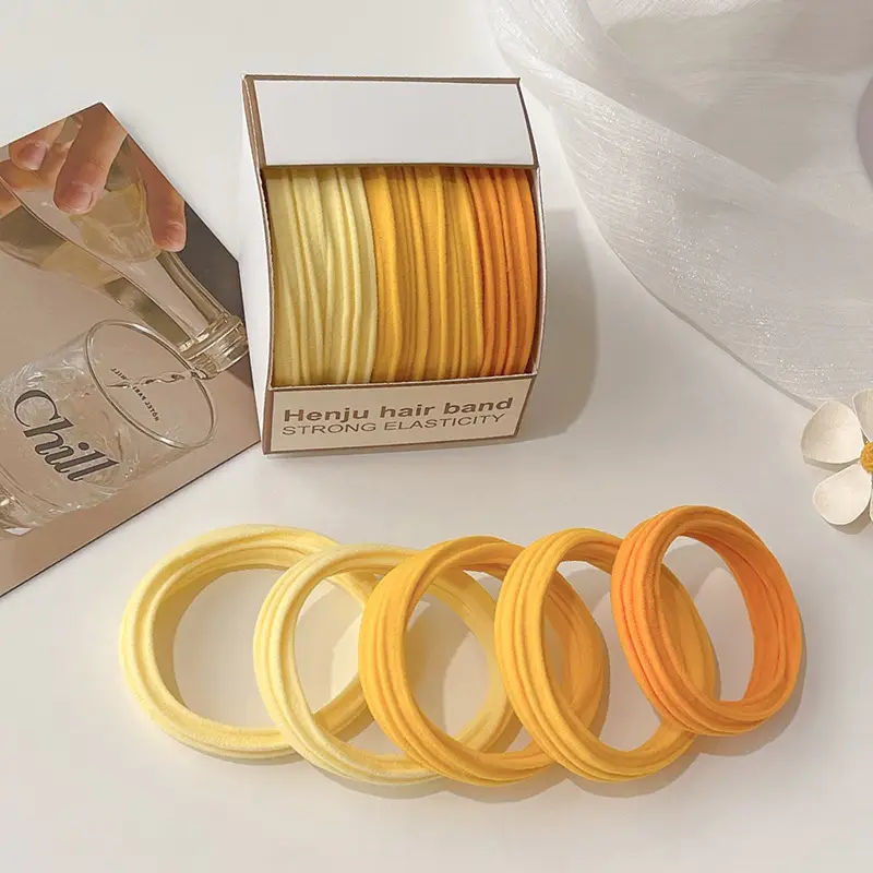 Free Shipping Rubber Hair Ties, Non-Harming, Colorful - Image 4