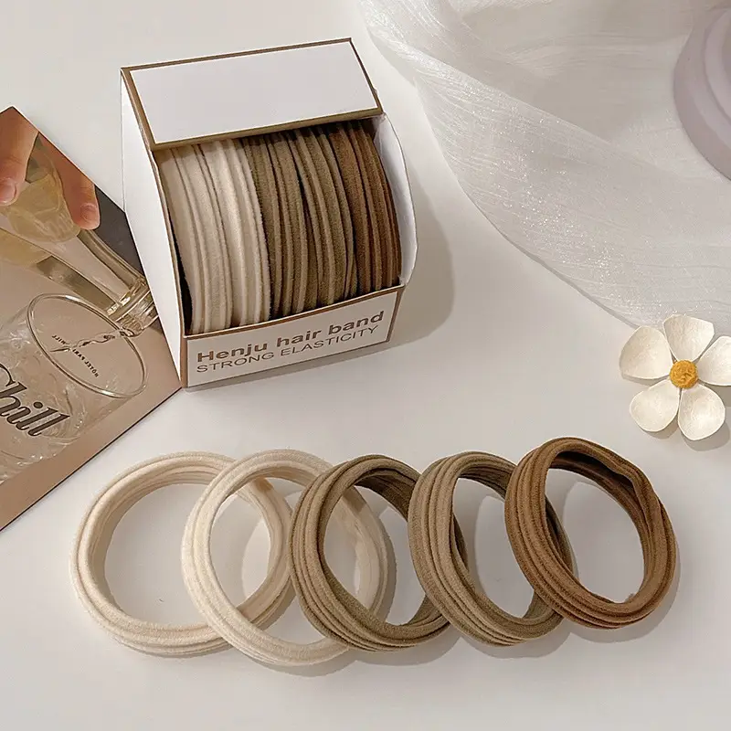 Free Shipping Rubber Hair Ties, Non-Harming, Colorful - Image 5