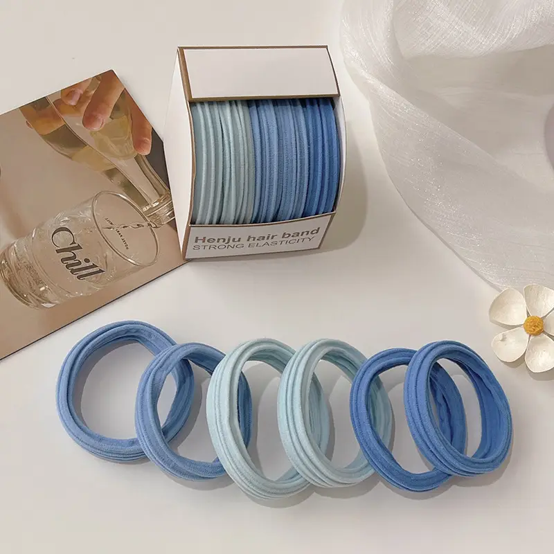 Free Shipping Rubber Hair Ties, Non-Harming, Colorful - Image 6