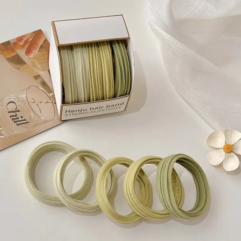 Free Shipping Rubber Hair Ties, Non-Harming, Colorful - Image 7