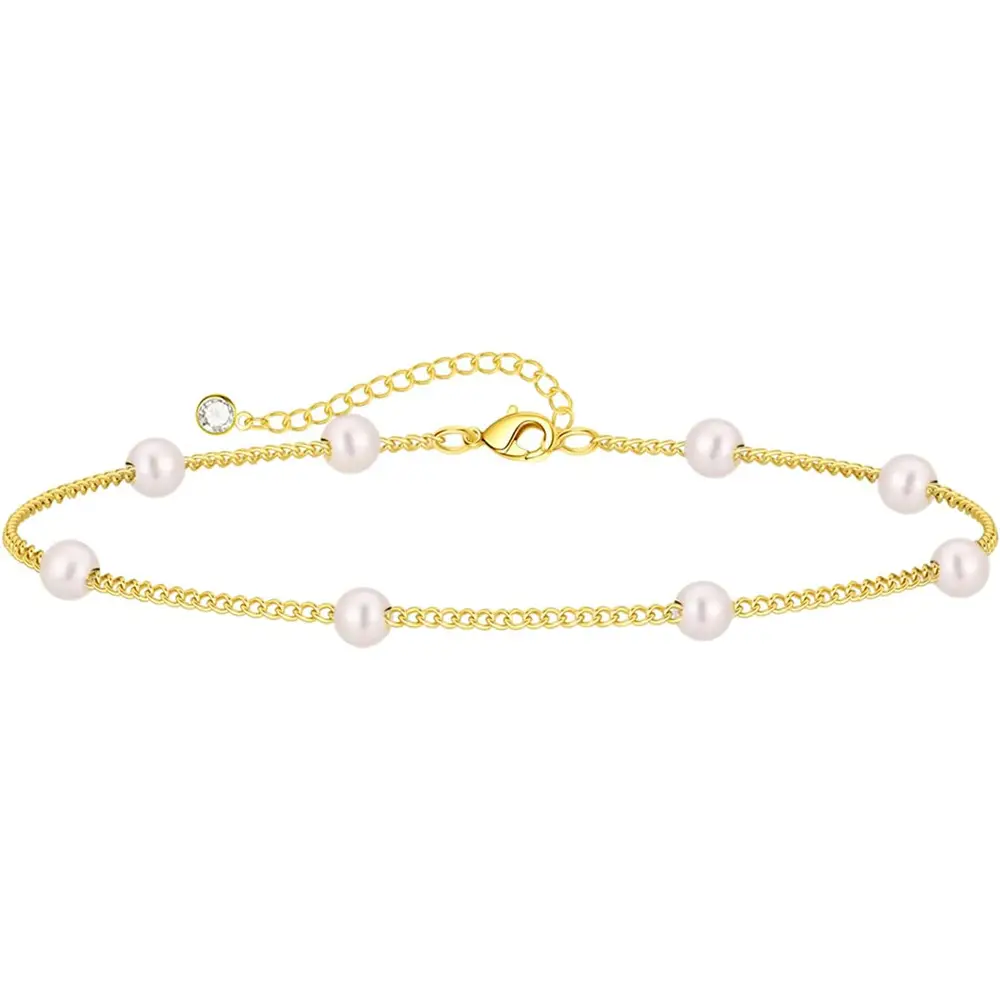 Women's Love Pearl Bracelet with Heart Design