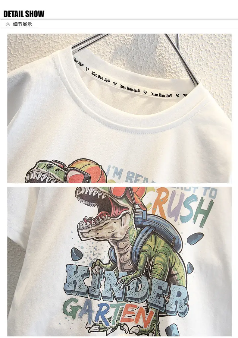 Boys Cotton T-Shirt White 2024 Graphic Print — feature 10