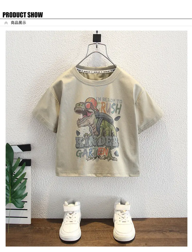 Boys Cotton T-Shirt White 2024 Graphic Print — feature 4