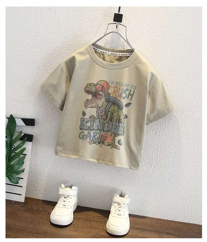 Boys Cotton T-Shirt White 2024 Graphic Print — feature 5