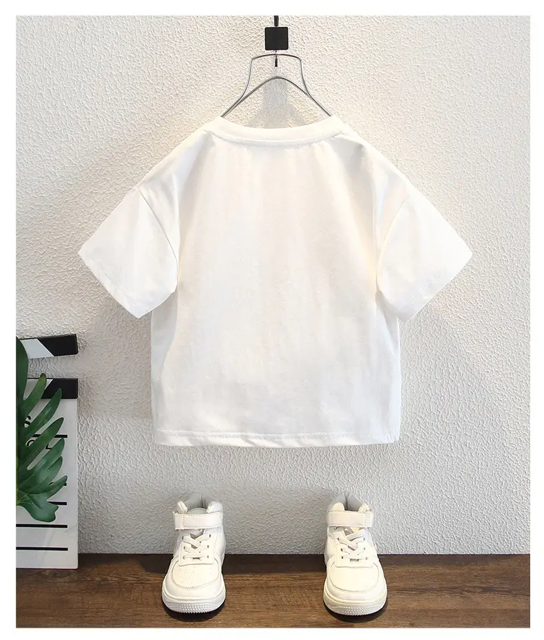 Boys Cotton T-Shirt White 2024 Graphic Print — feature 9