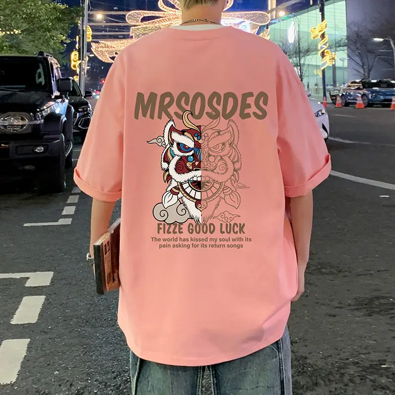 Men Cotton T-Shirt Mrrosdes Lion Print 2024 - Image 8