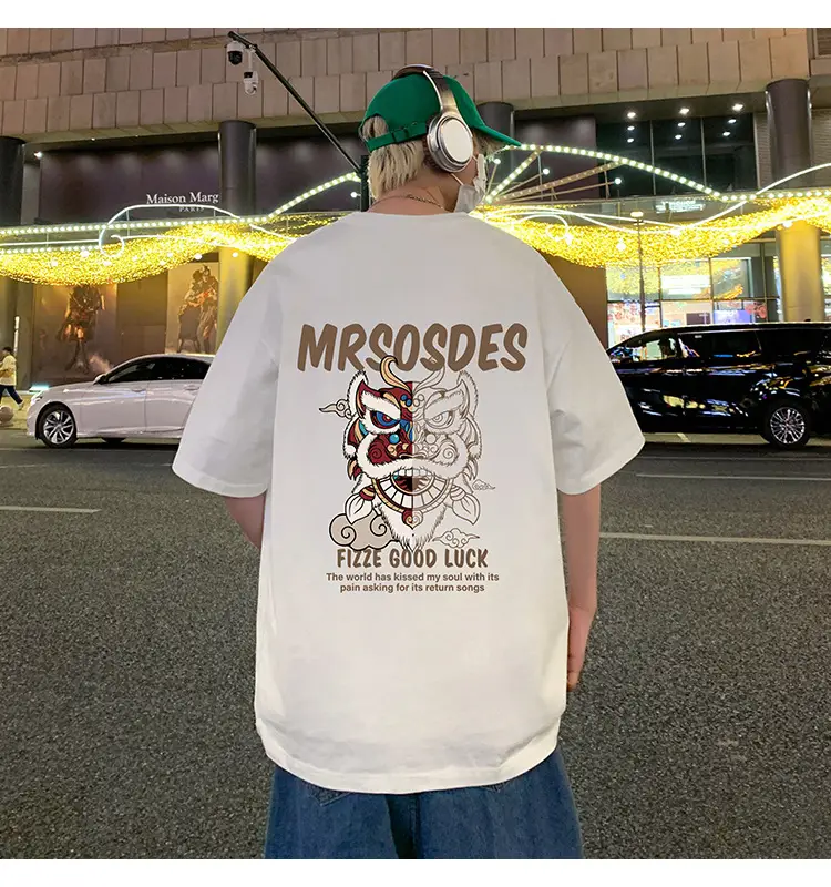 Men Cotton T-Shirt Mrrosdes Lion Print 2024 — feature 13