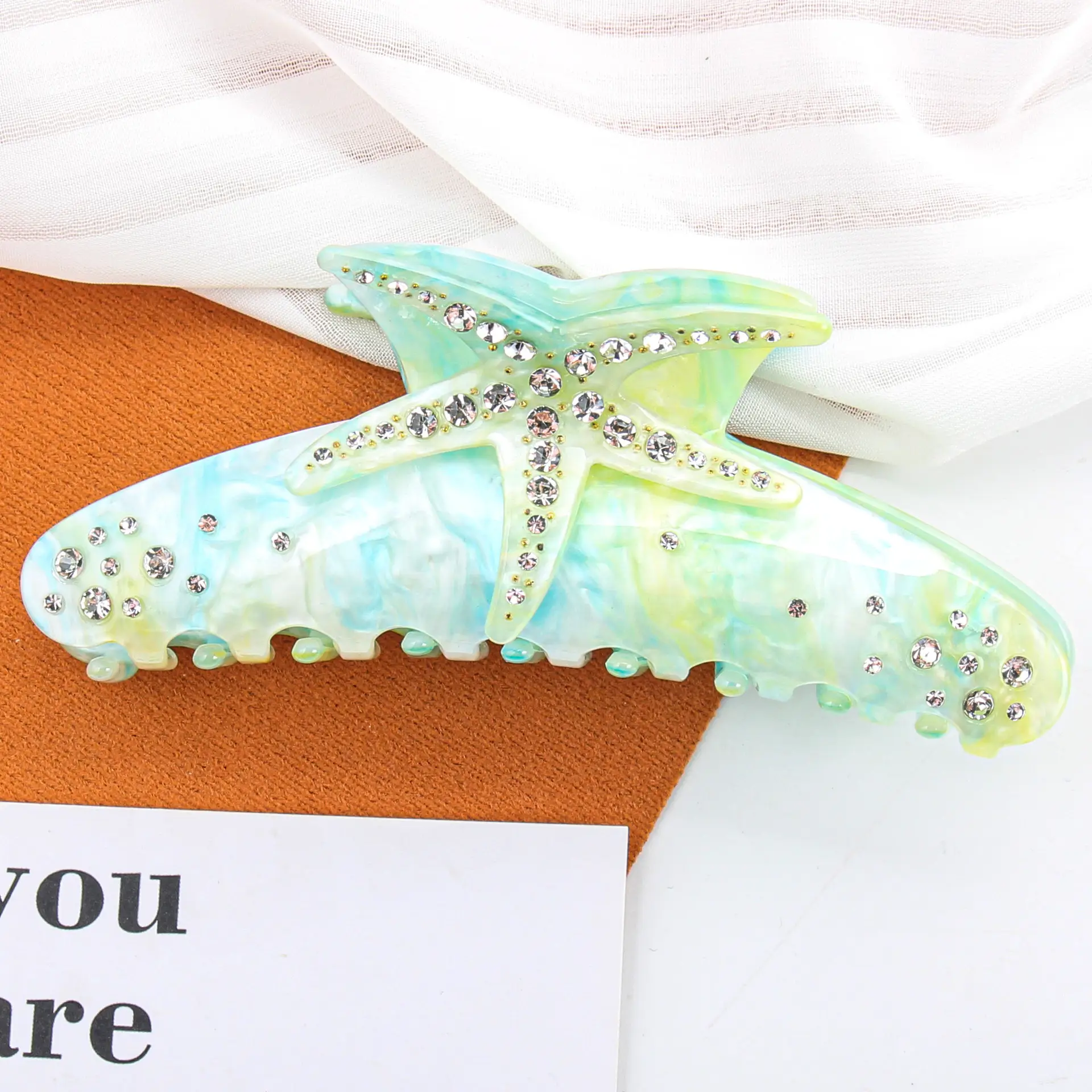 Crystalized Starfish Hairpins Multi Color Sparkle - Image 4