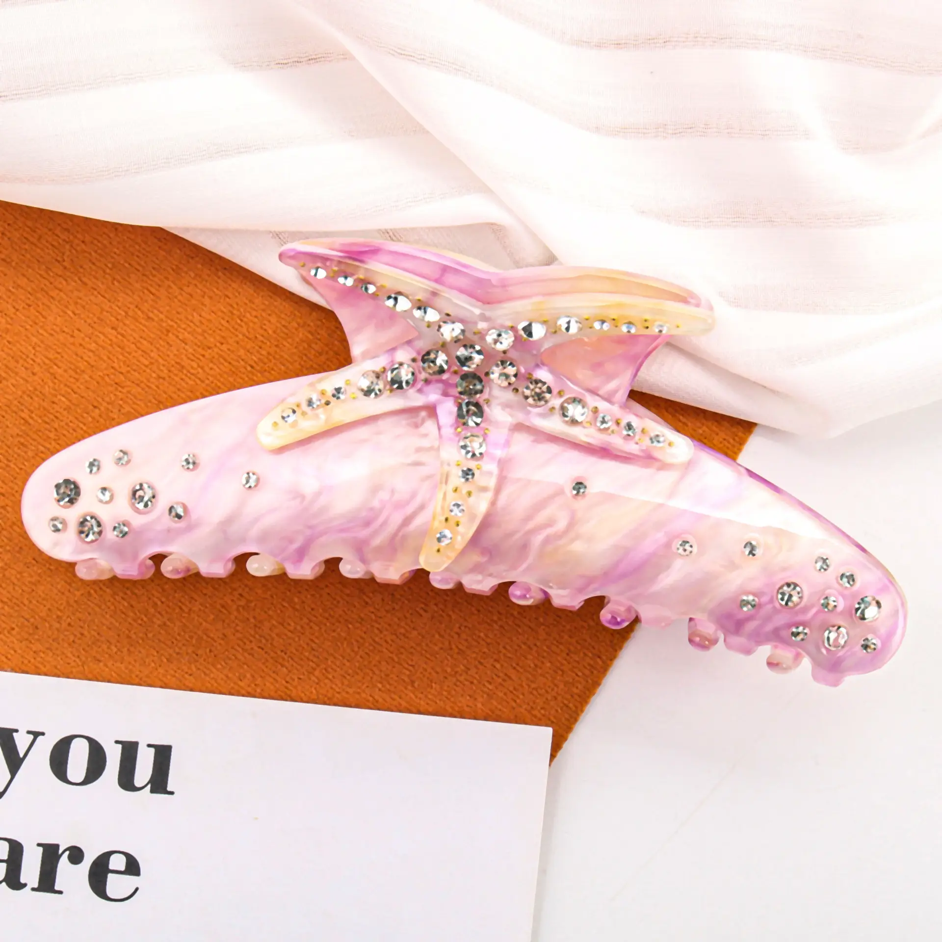 Crystalized Starfish Hairpins Multi Color Sparkle - Image 5