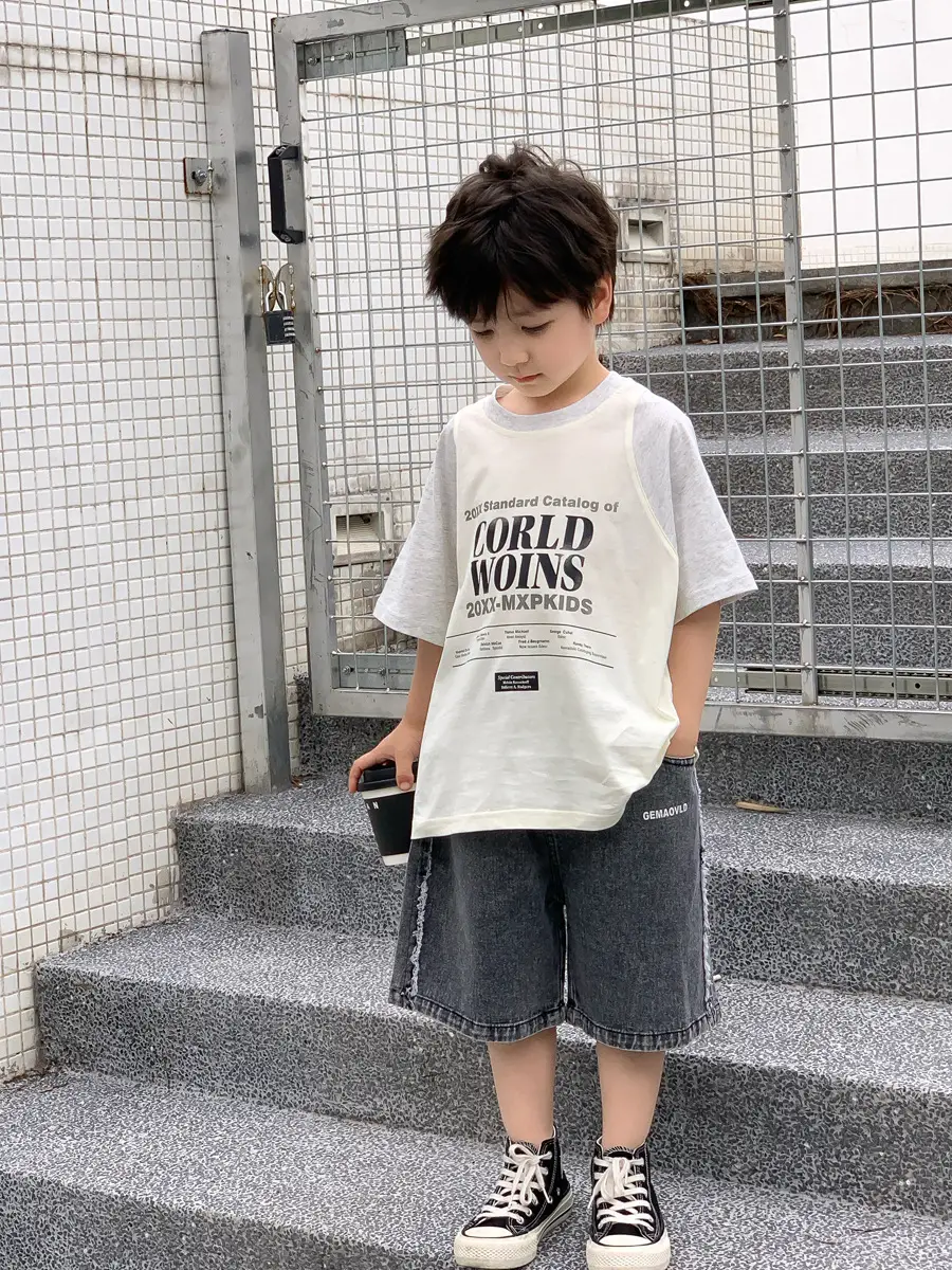 Kids White T-Shirt Shorts Set Summer 2025 — feature 16