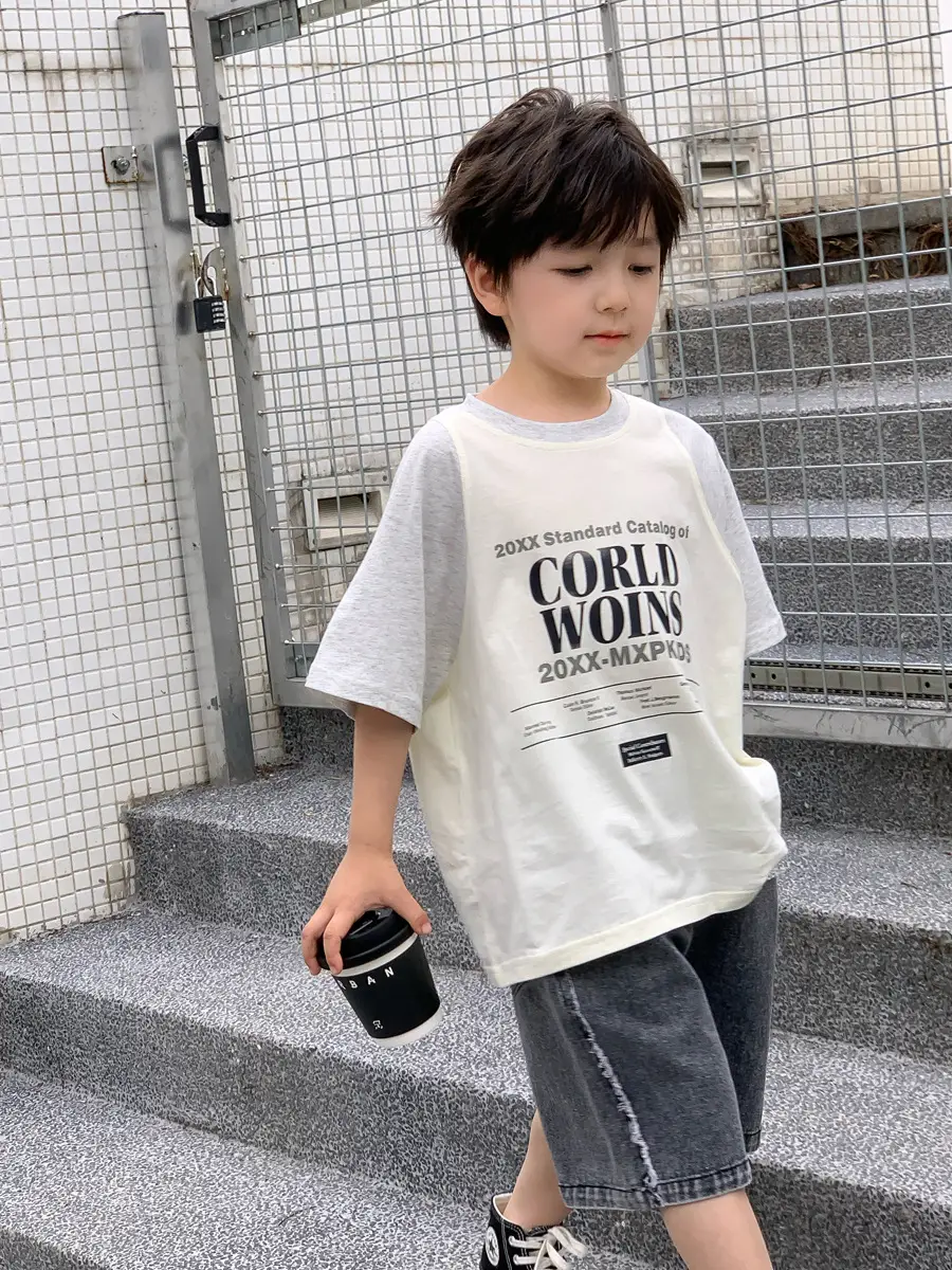 Kids White T-Shirt Shorts Set Summer 2025 — feature 22