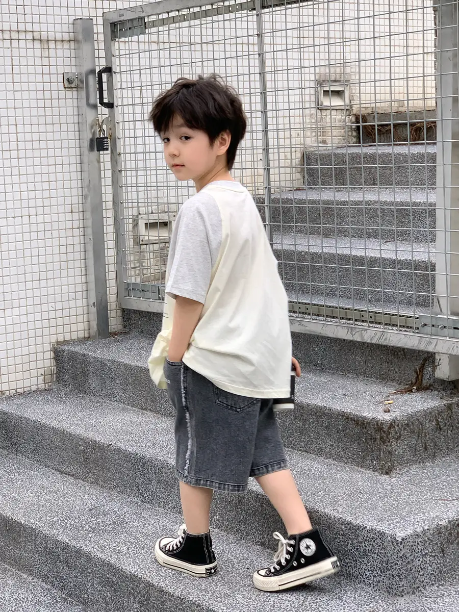 Kids White T-Shirt Shorts Set Summer 2025 — feature 23