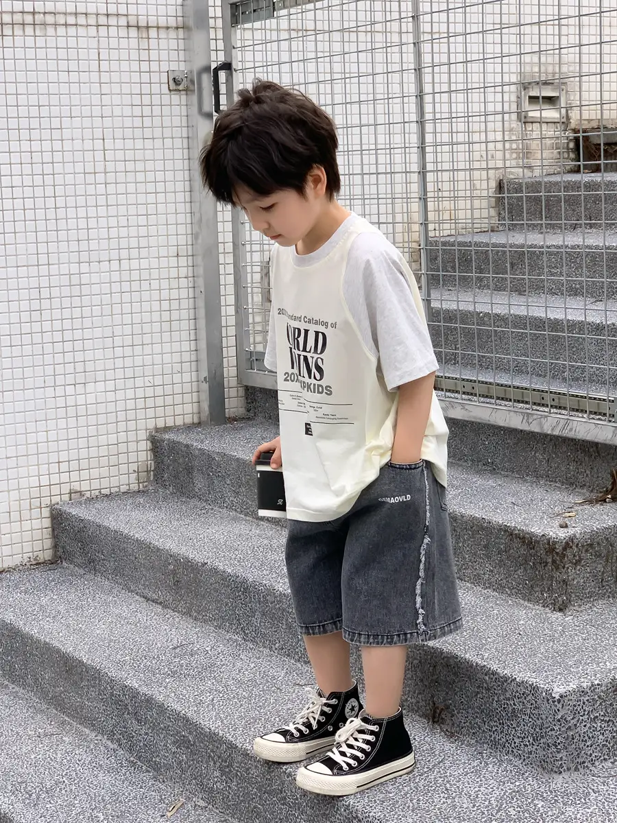 Kids White T-Shirt Shorts Set Summer 2025 — feature 26