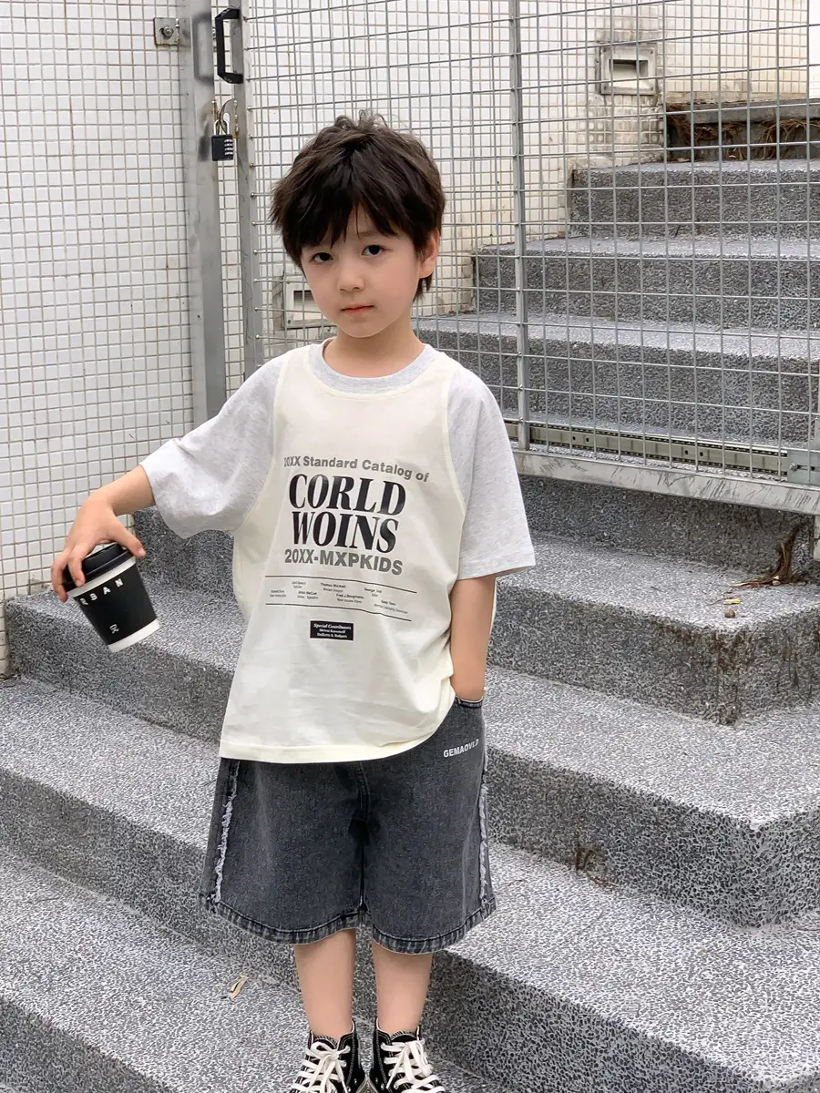 Kids White T-Shirt Shorts Set Summer 2025 — feature 28