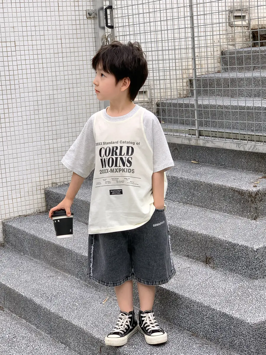 Kids White T-Shirt Shorts Set Summer 2025 — feature 29