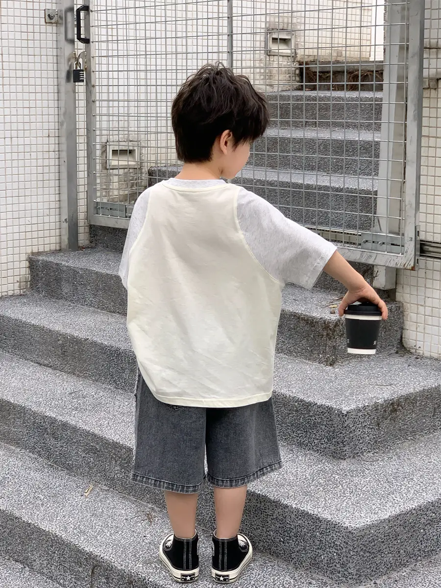 Kids White T-Shirt Shorts Set Summer 2025 — feature 31