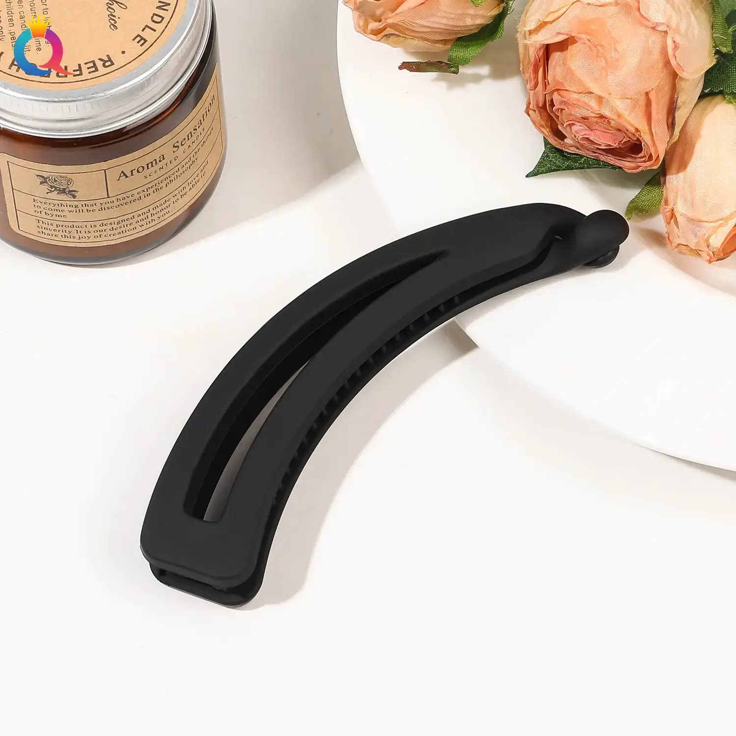 Black High-End Hair Clip Bow for Women