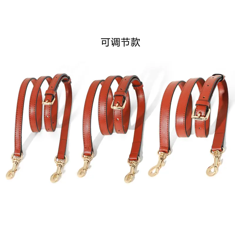 Adjustable Red Leather Shoulder Strap with Metal Clasp - Image 10