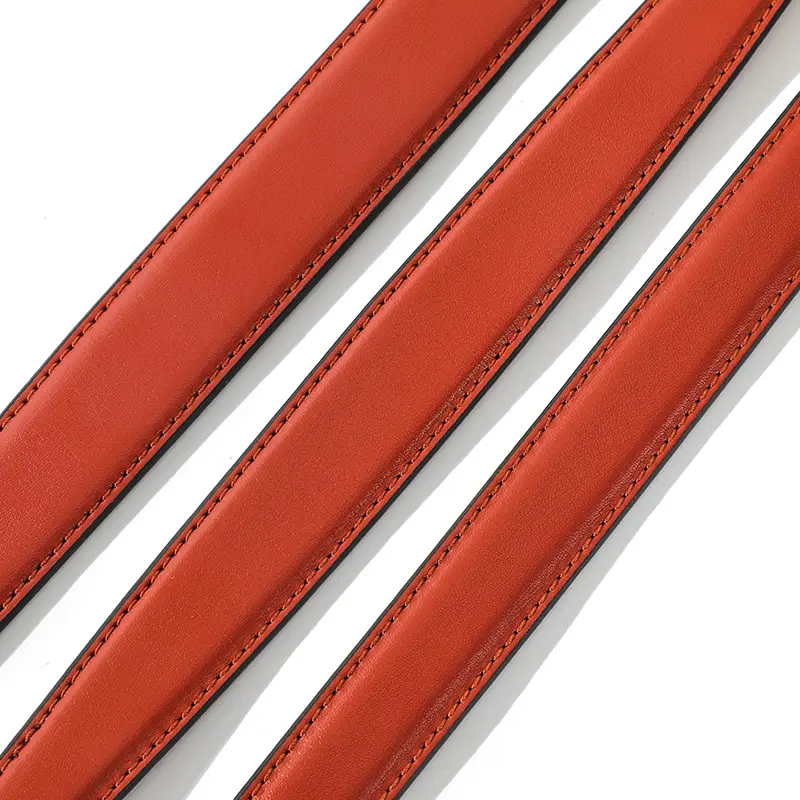Adjustable Red Leather Shoulder Strap with Metal Clasp - Image 11