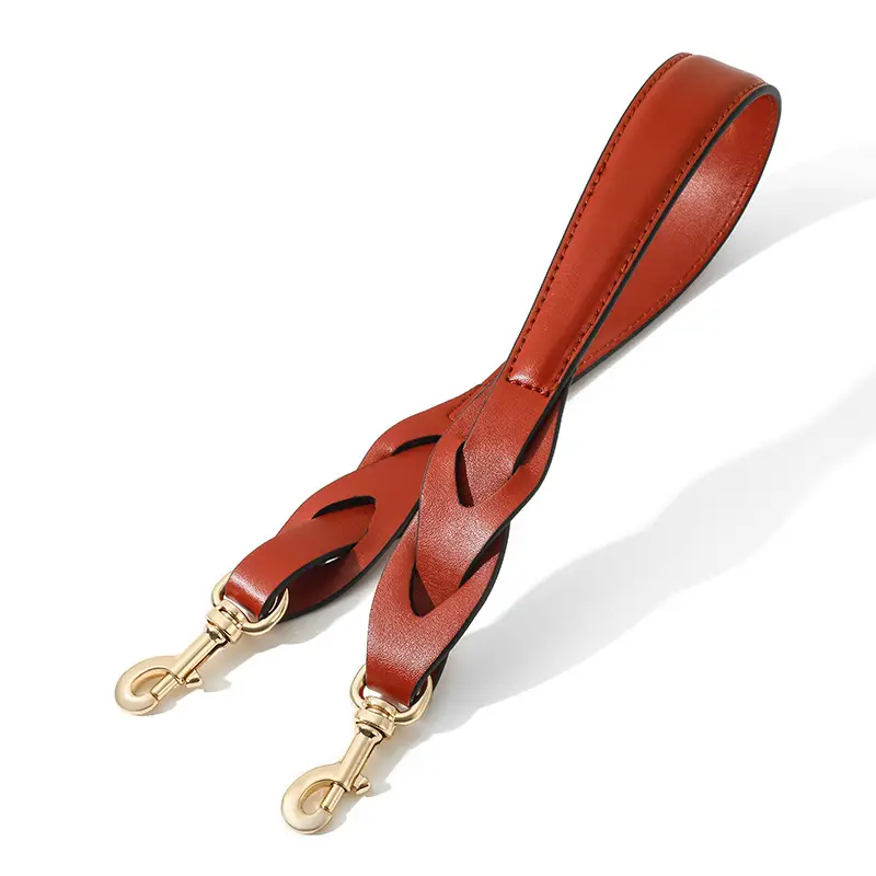 Adjustable Red Leather Shoulder Strap with Metal Clasp - Image 13