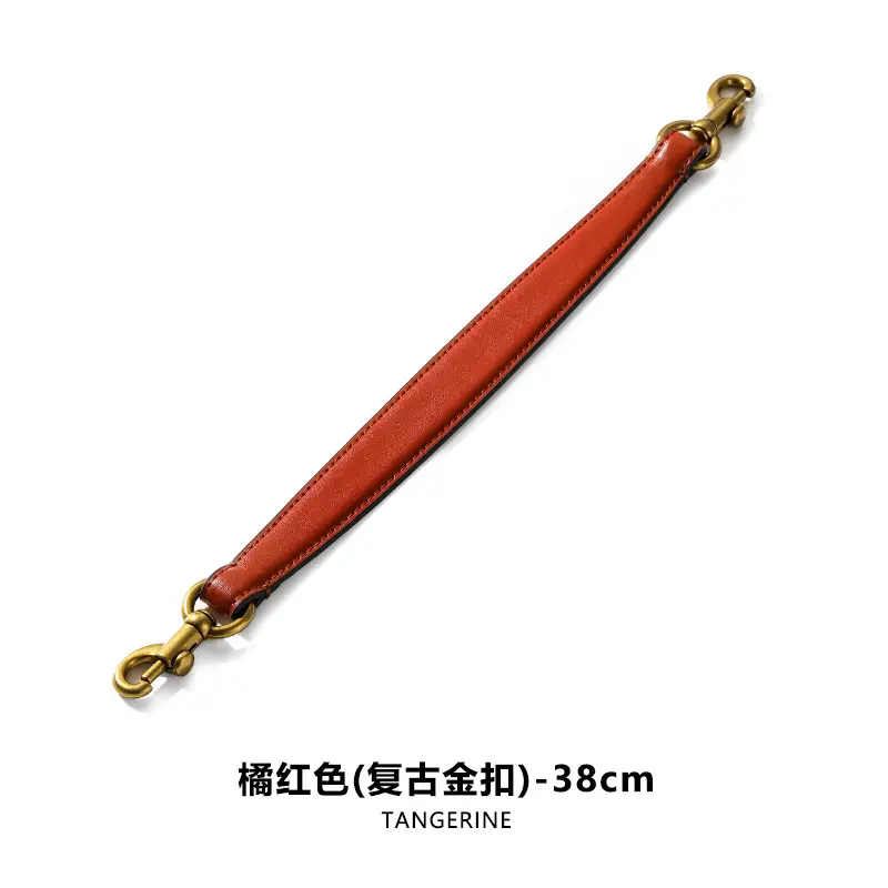 Adjustable Red Leather Shoulder Strap with Metal Clasp - Image 7