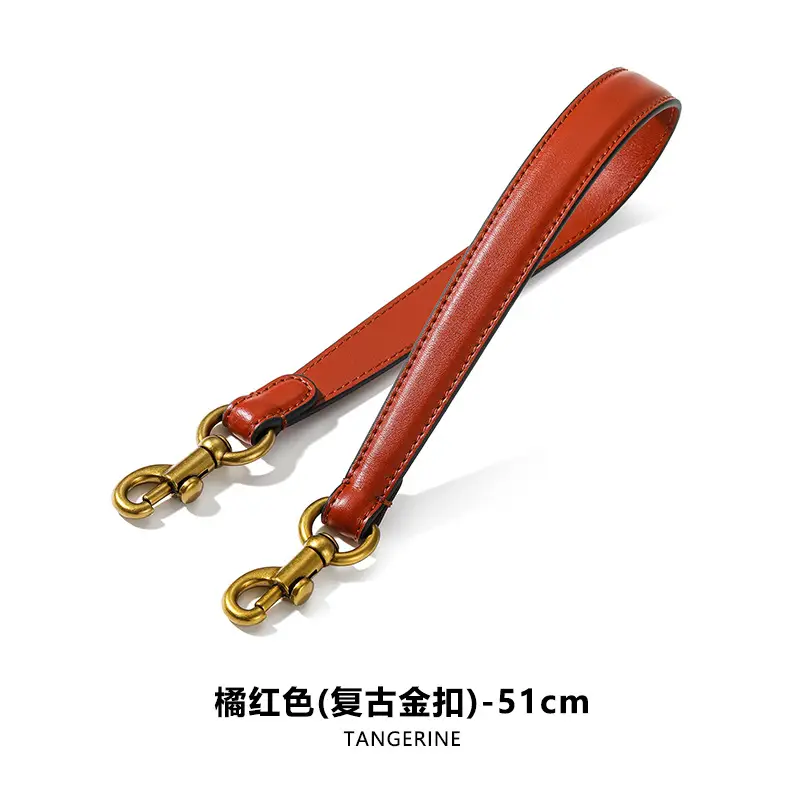 Adjustable Red Leather Shoulder Strap with Metal Clasp - Image 8