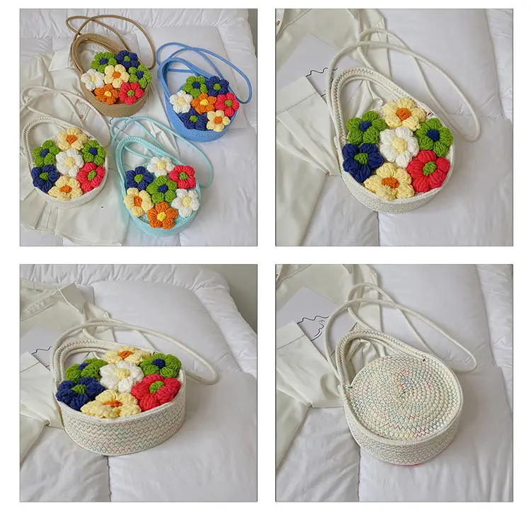 Women's Colorful Crochet Floral Handbag Blue 2026 — feature 19