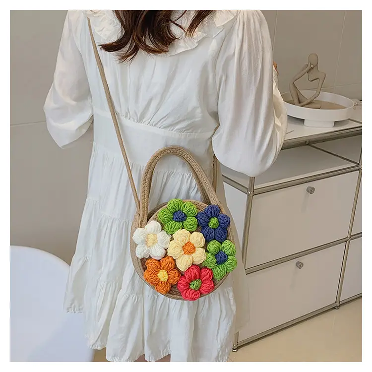 Women's Colorful Crochet Floral Handbag Blue 2026 — feature 29