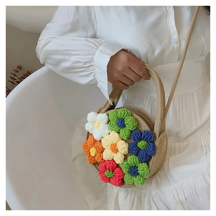 Women's Colorful Crochet Floral Handbag Blue 2026 — feature 30