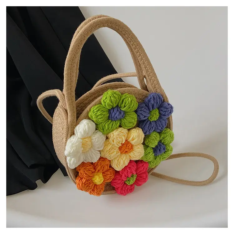 Women's Colorful Crochet Floral Handbag Blue 2026 — feature 40
