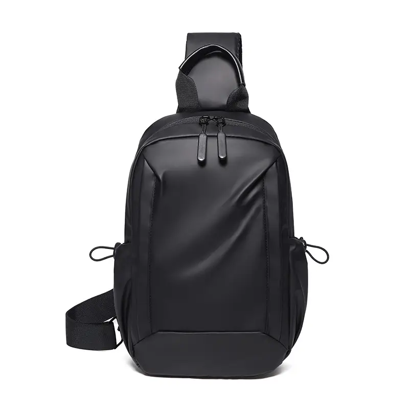 Men's Black Crossbody Backpack Large Capacity Foreign Trade - Image 8