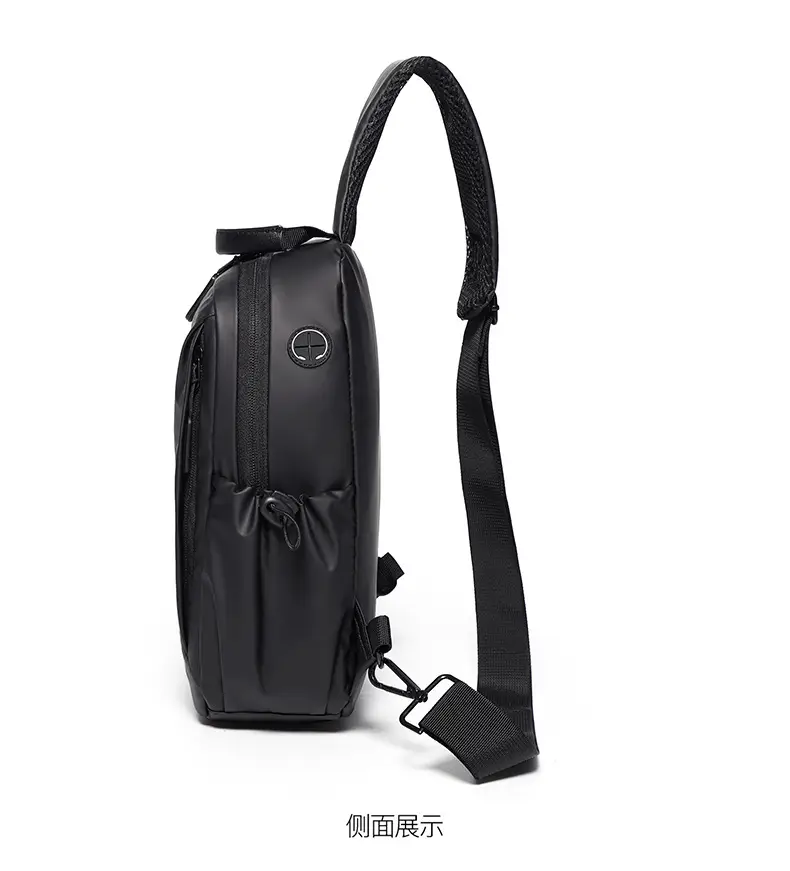 Men's Black Crossbody Backpack Large Capacity Foreign Trade — feature 22