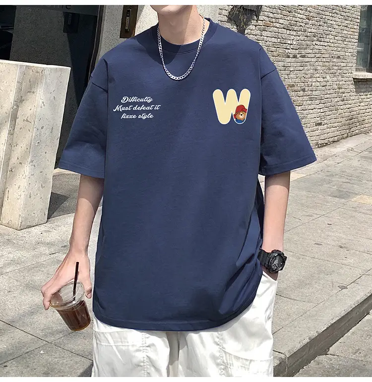 Men Bear Printed Cotton T-Shirt Summer 2024 — feature 12