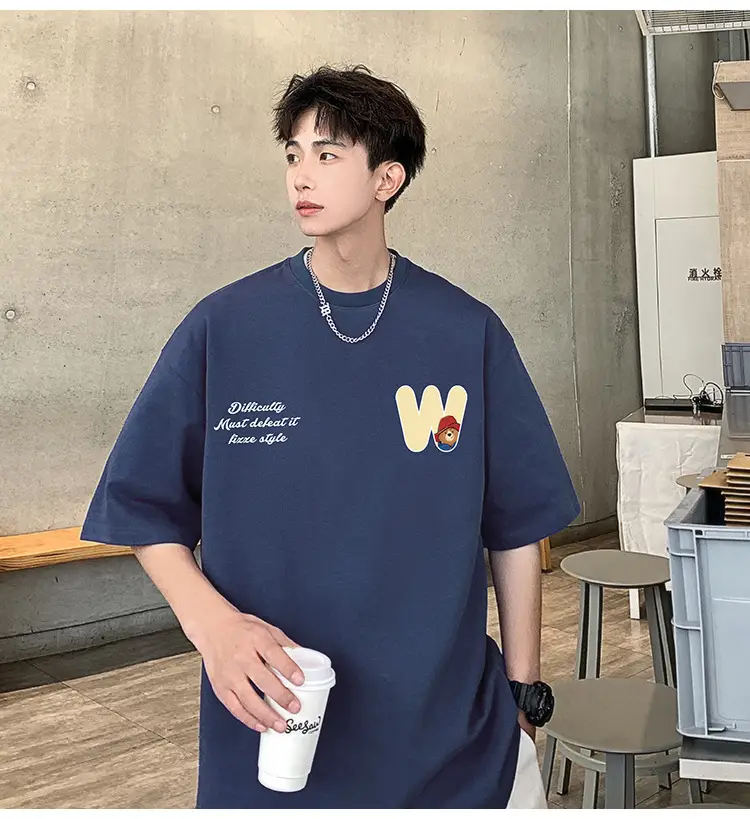 Men Bear Printed Cotton T-Shirt Summer 2024 — feature 14