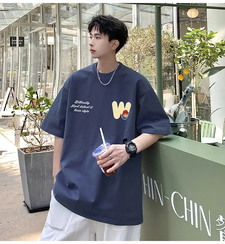 Men Bear Printed Cotton T-Shirt Summer 2024 — feature 17