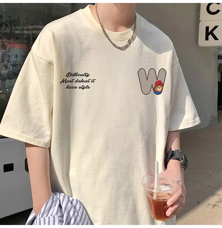 Men Bear Printed Cotton T-Shirt Summer 2024 — feature 19