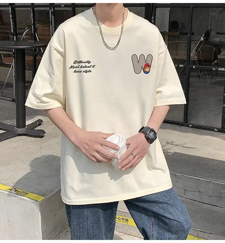 Men Bear Printed Cotton T-Shirt Summer 2024 — feature 23