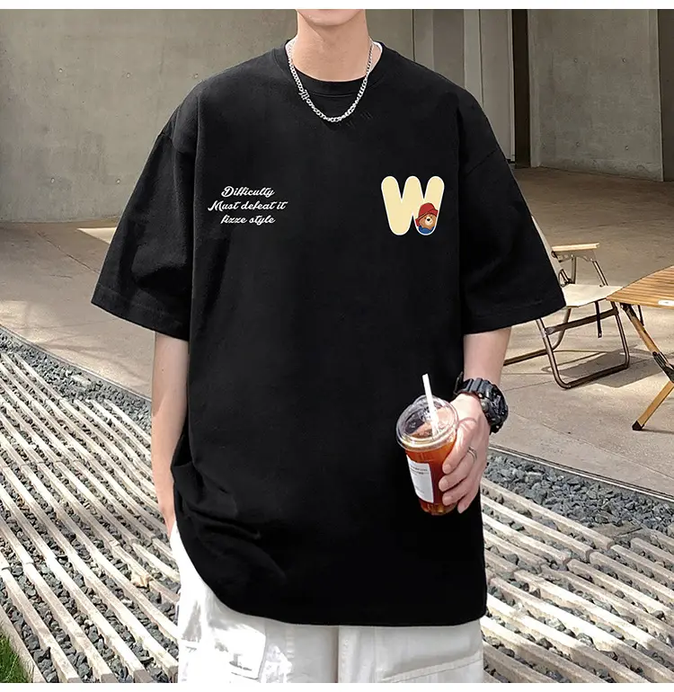 Men Bear Printed Cotton T-Shirt Summer 2024 — feature 3