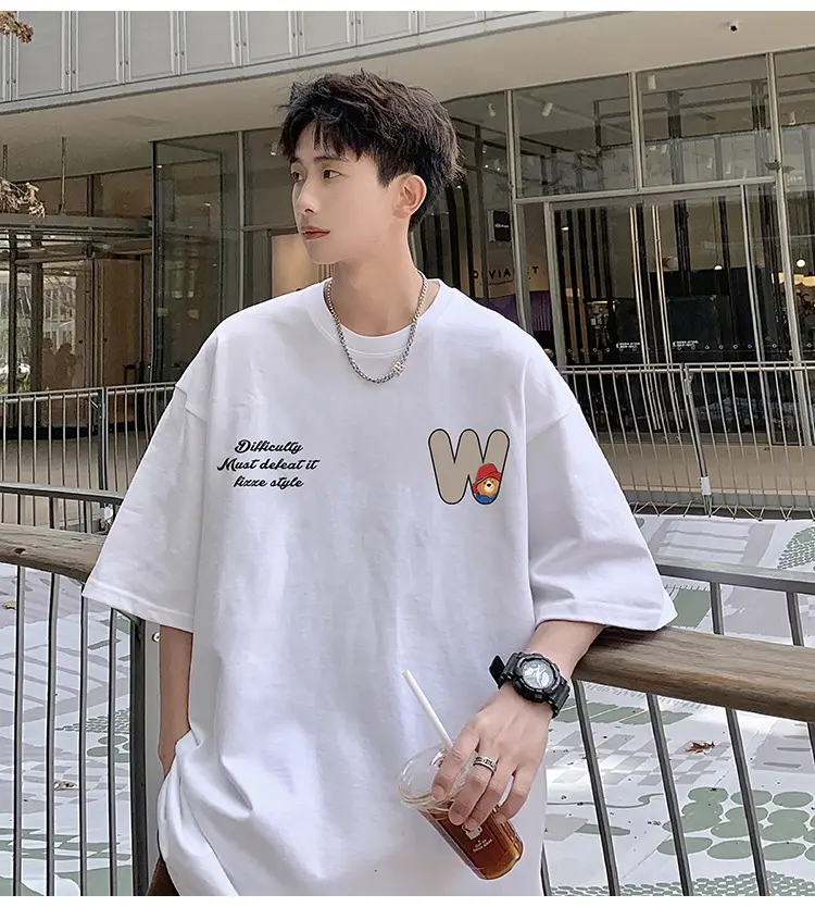 Men Bear Printed Cotton T-Shirt Summer 2024 — feature 33