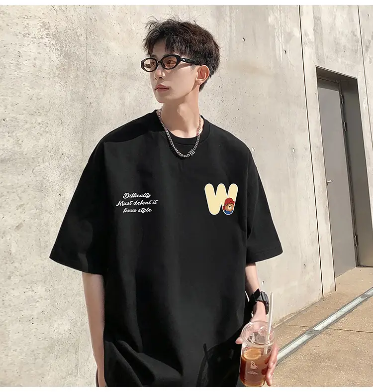 Men Bear Printed Cotton T-Shirt Summer 2024 — feature 5