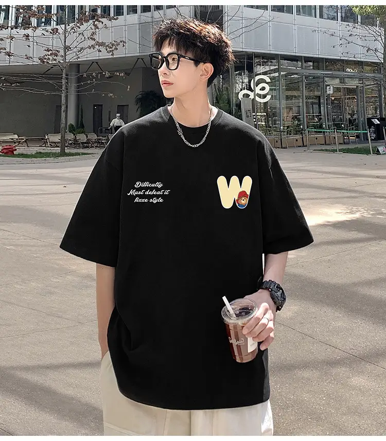 Men Bear Printed Cotton T-Shirt Summer 2024 — feature 7