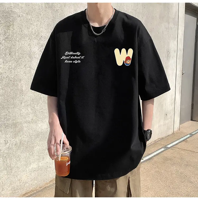 Men Bear Printed Cotton T-Shirt Summer 2024 — feature 8