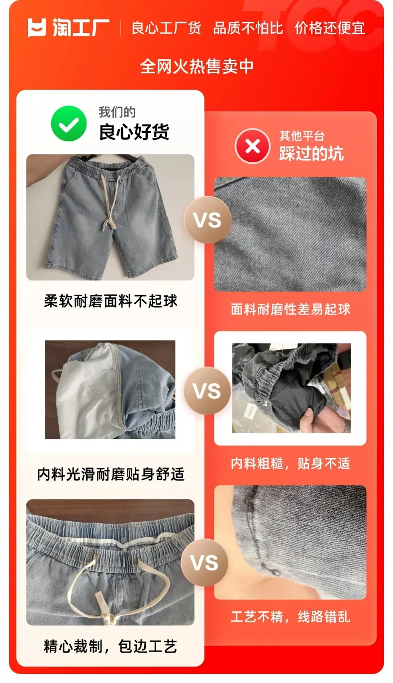 Men Light Blue Denim Shorts Mid-Length Casual Washed — feature 1