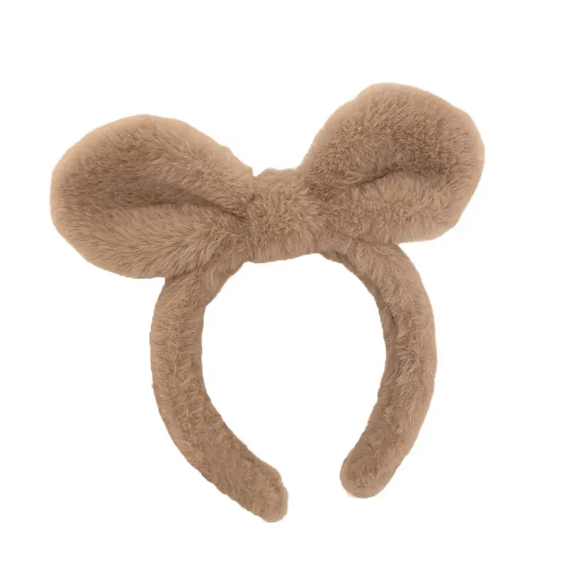 Plush Rabbit Bow Headband for Women - Image 7