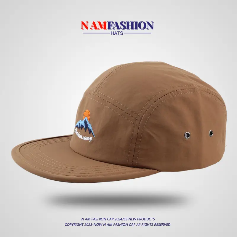 Korean Style Camping Cap Women Tan Mountain Embroidered — feature 13