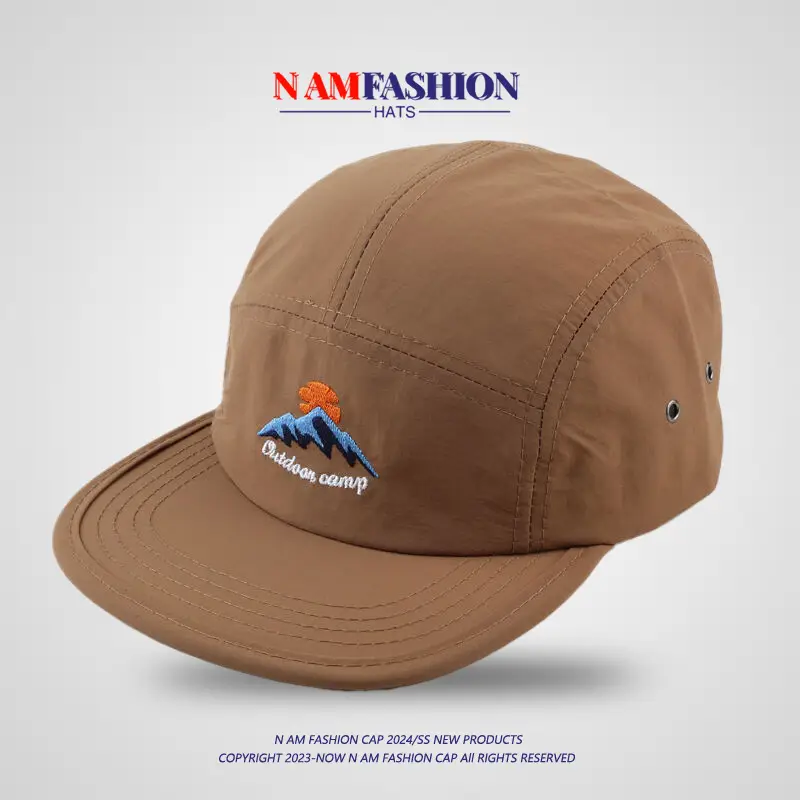 Korean Style Camping Cap Women Tan Mountain Embroidered — feature 5