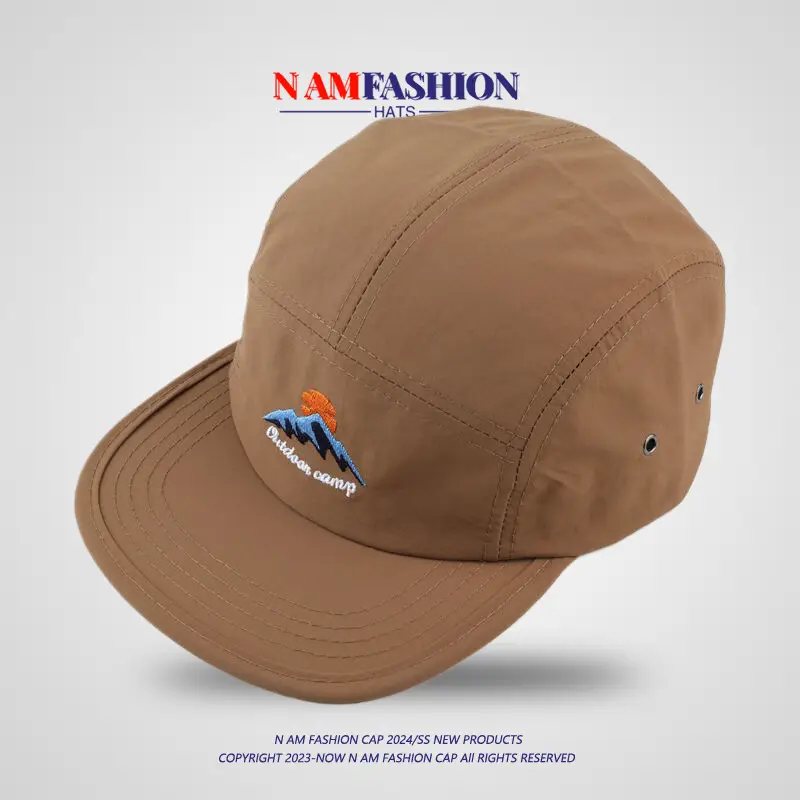 Korean Style Camping Cap Women Tan Mountain Embroidered — feature 9